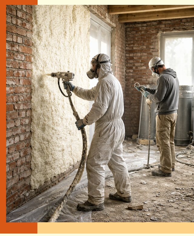 Утепление кирпичного дома пенополиуретаном в Зеленокумске