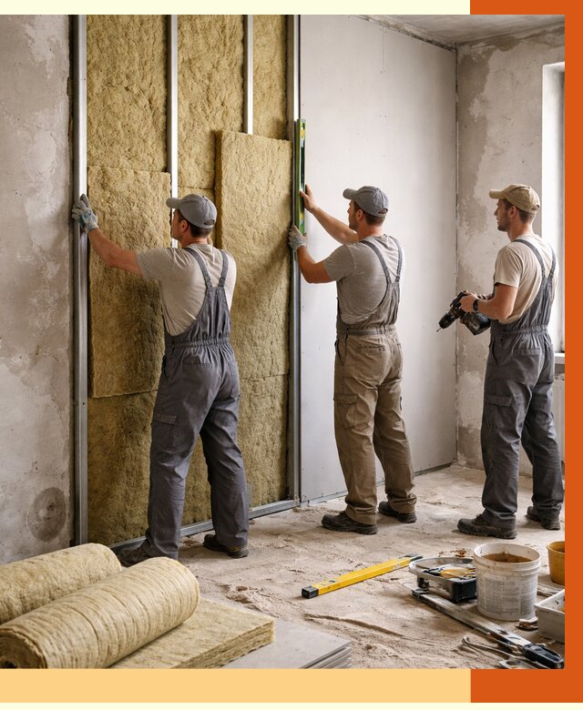 Утепление стен изнутри в Зеленокумске от 2291 руб/м² под ключ | ТепломастерЗлм