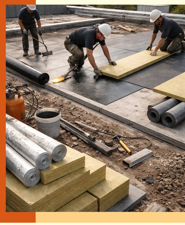 Утепление плоской крыши в Зеленокумске — надежная теплоизоляция и герметизация