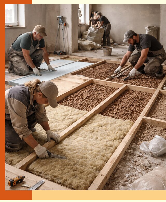 Утепление перекрытий жилых и промышленных зданий в Зеленокумске