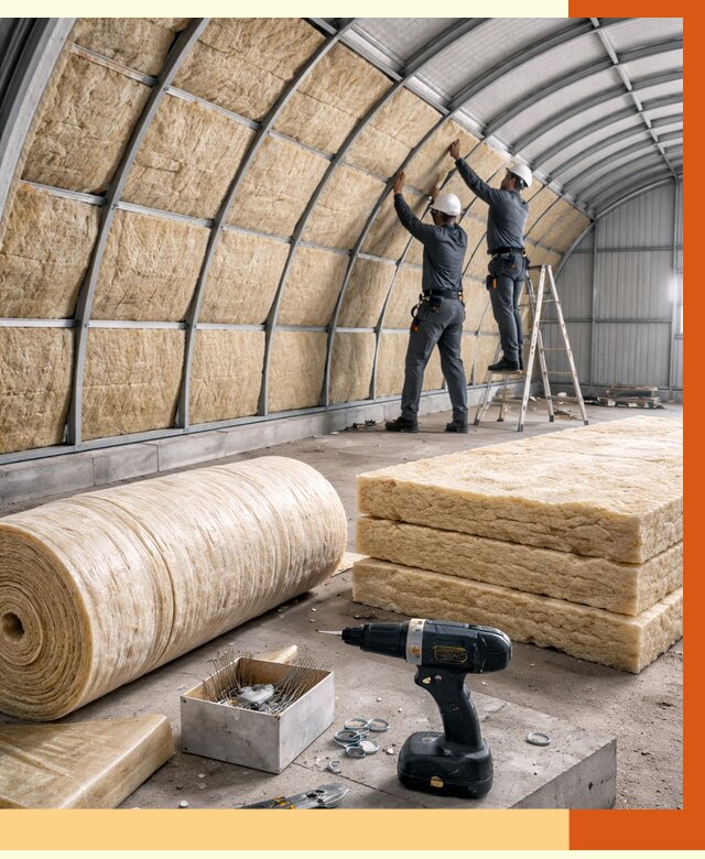 Утепление арочного ангара в Зеленокумске от 3258 руб./м2 под ключ | ТепломастерЗлм