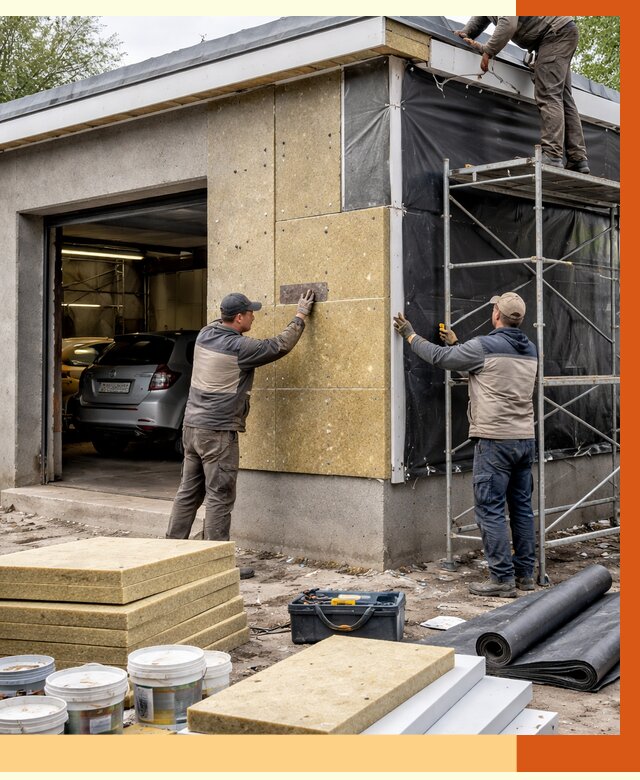 Утепление автосервиса в Зеленокумске ппу, пеноизоляция, от 14764 руб/м2 — ТепломастерЗлм