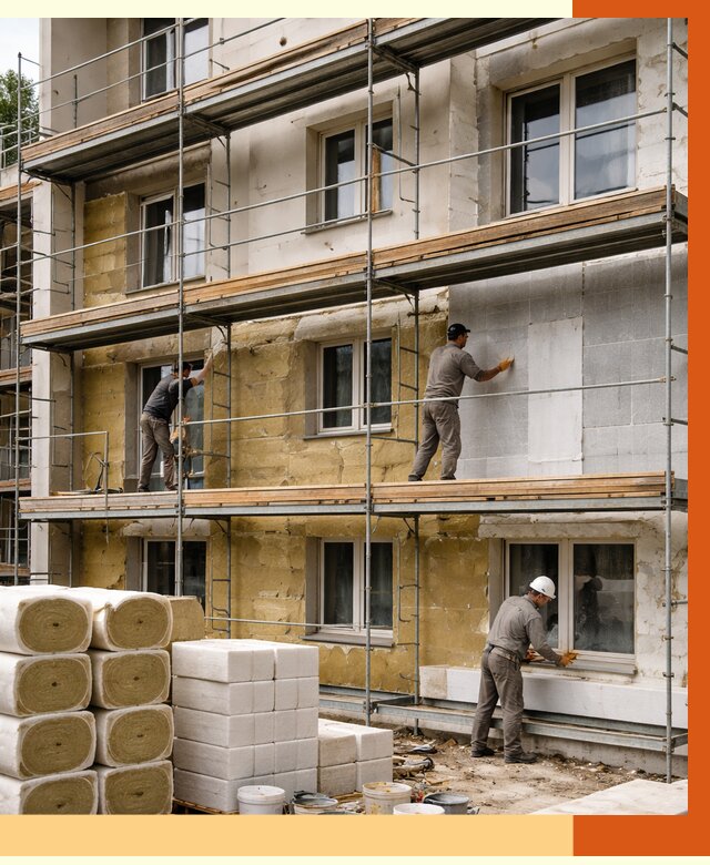 Утепление гостиницы в Зеленокумске от 7331 руб./м2 — комплексно, ППУ, под ключ | ТепломастерЗлм