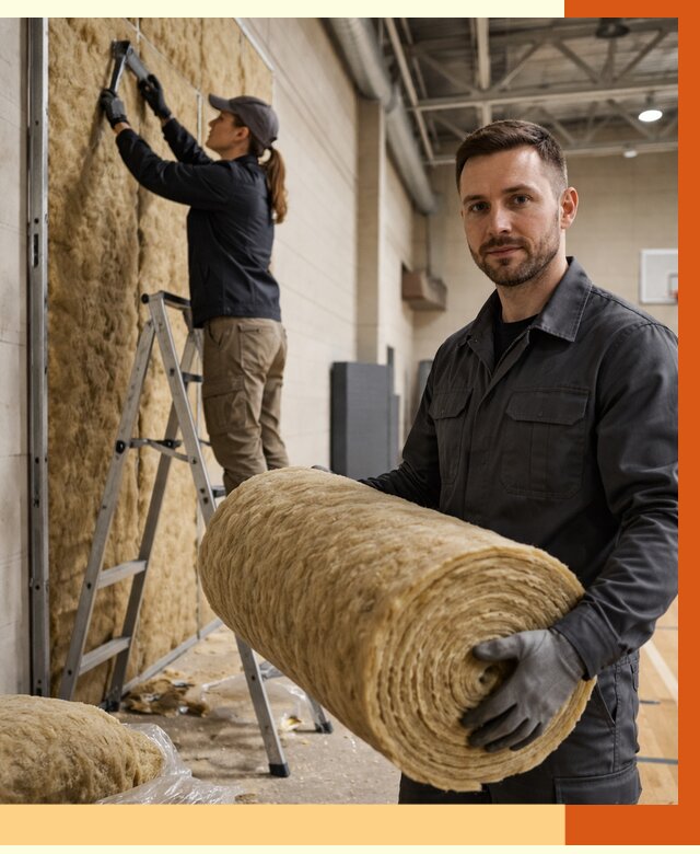 Утепление спортзала в Зеленокумске от 7637 руб/м2 — комплексное утепление под ключ | ТепломастерЗлм