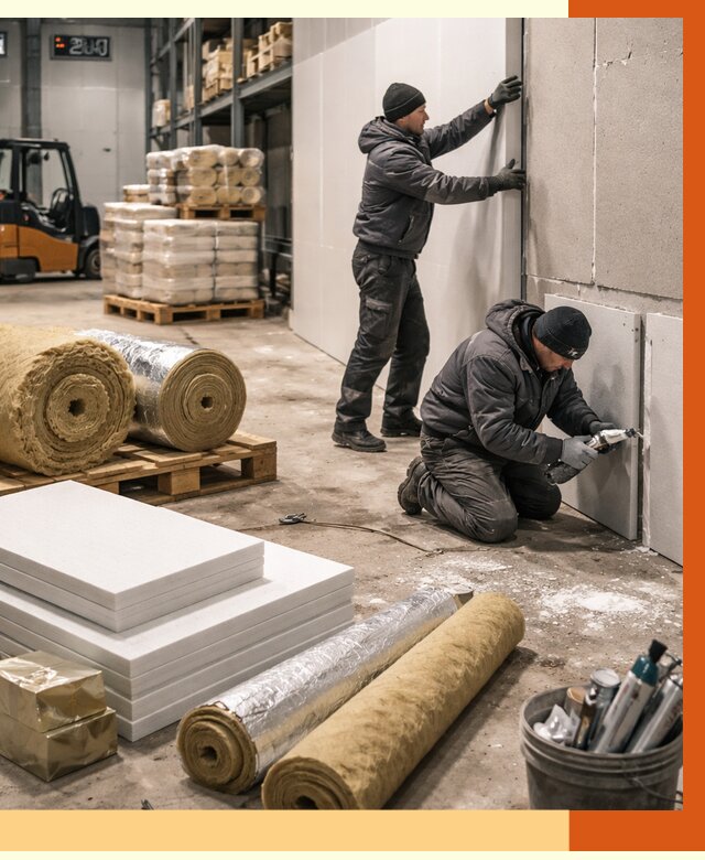 Утепление холодного склада в Зеленокумске от 8655 руб/м2 — комплексное под ключ | ТепломастерЗлм