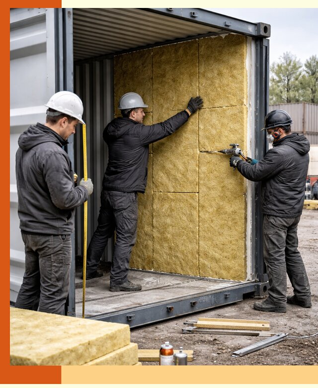 Утепление морского контейнера в Зеленокумске: надежная теплоизоляция и защита