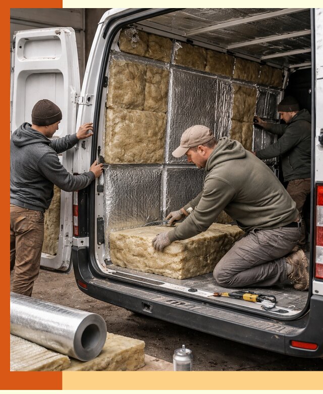 Утепление фургона в Зеленокумске: профессиональная теплоизоляция и шумоизоляция