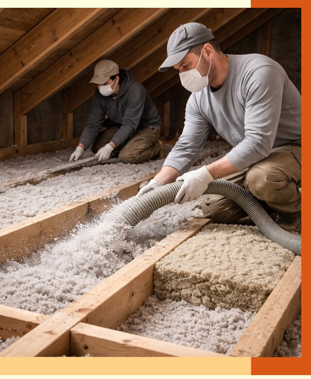 Заполнение полостей чердачного перекрытия в Зеленокумске от 4582 руб. | ТепломастерЗлм