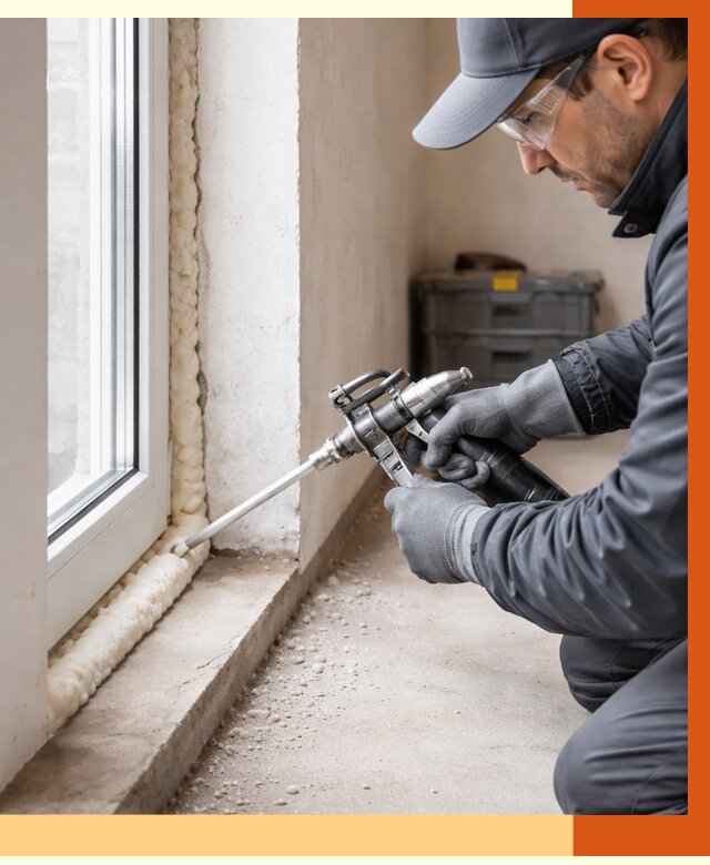 Герметизация стыков ППУ в Зеленокумске от 1680 руб. за м2 — утепление примыканий под ключ | ТепломастерЗлм