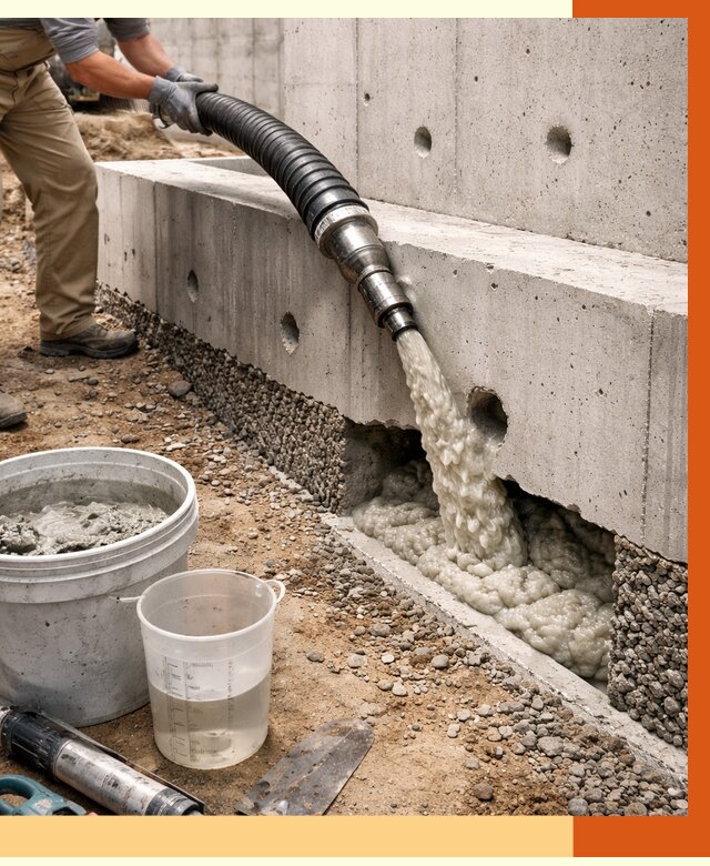 Заполнение полостей фундамента в Зеленокумске от 6924 руб. под ключ | ТепломастерЗлм