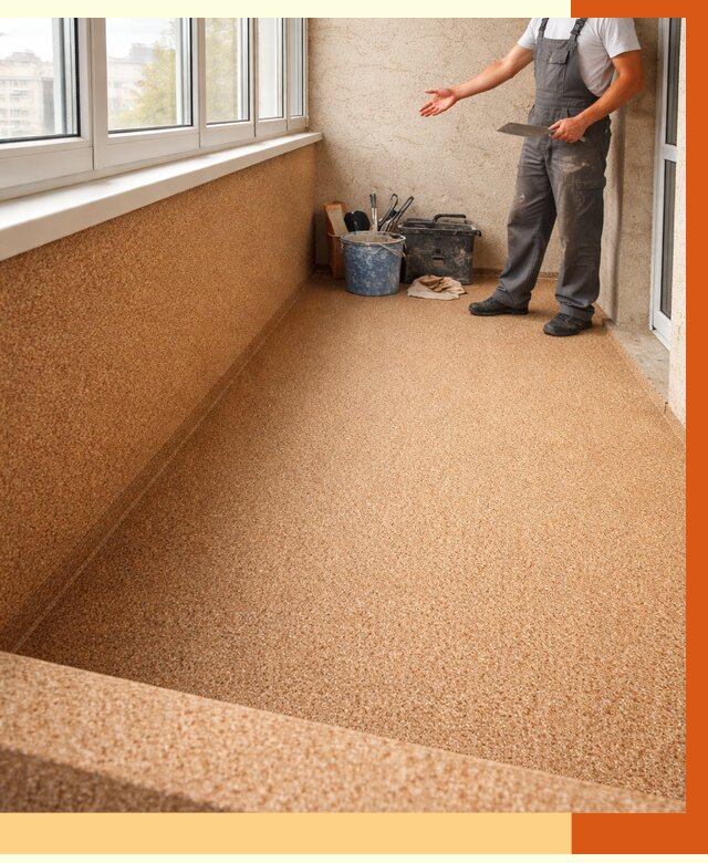 Утепление балкона жидкой пробкой в Зеленокумске от 3716 руб/м² под ключ | ТепломастерЗлм