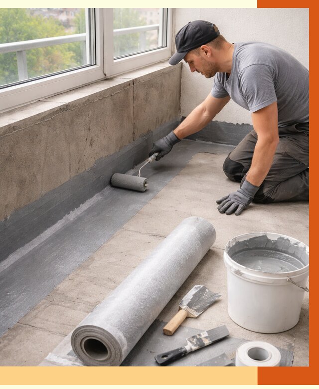 Профессиональная гидроизоляция балкона в Зеленокумске от 4276 руб. | ТепломастерЗлм