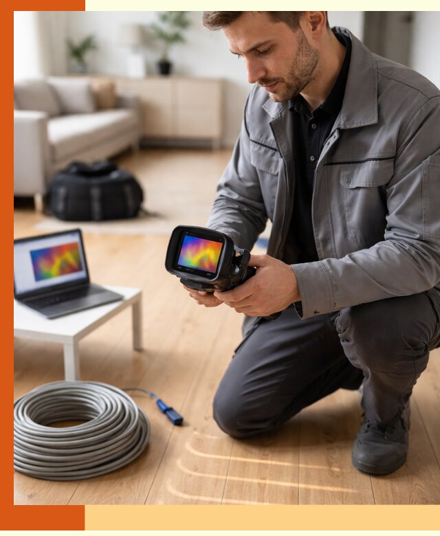 Тепловизионное обследование тёплого пола в Зеленокумске для точной диагностики